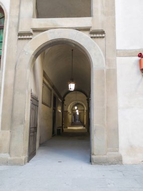 FLORENCE, İtalya - 05 Aralık 2024: Floransa, Toskana Bölgesi, İtalya 'da Palazzo Vecchio