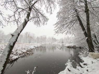 Bulgaristan 'ın Sofya kentindeki South Park' ın şaşırtıcı kış manzarası