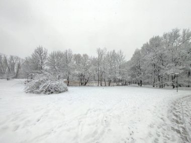 Bulgaristan 'ın Sofya kentindeki South Park' ın şaşırtıcı kış manzarası