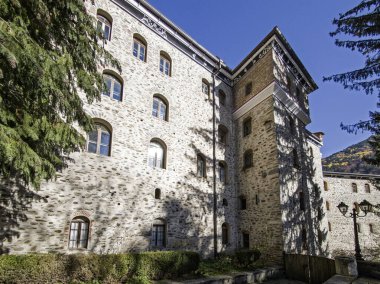 Bulgaristan 'ın Kyustendil Bölgesi, Rila (Rila Manastırı) Ortodoks Manastırı' nın sonbahar manzarası