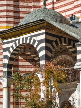 Bulgaristan 'ın Kyustendil Bölgesi, Rila (Rila Manastırı) Ortodoks Manastırı' nın sonbahar manzarası