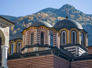 Autumn view of Orthodox Monastery of Saint Ivan (John) of Rila (Rila Monastery), Kyustendil Region, Bulgaria clipart