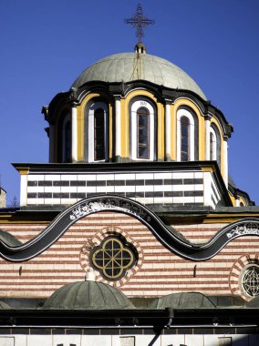 Bulgaristan 'ın Kyustendil Bölgesi, Rila (Rila Manastırı) Ortodoks Manastırı' nın sonbahar manzarası