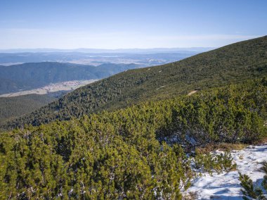 Rila Dağı 'nın Mechit yakınlarındaki muhteşem sonbahar manzarası ve Popova Kapa zirveleri, Bulgaristan