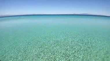 Kallithea, Chalkidiki, Orta Makedonya ve Yunanistan yakınlarındaki Kassandra kıyı şeridinin inanılmaz manzarası