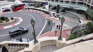 MONTE CARLO, MONACO - 26 Ocak 2024: Monte Carlo şehrinin şaşırtıcı Panoramik Manzarası
