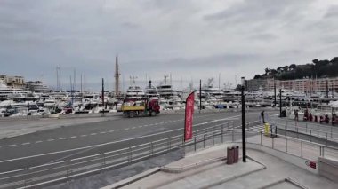 MONTE CARLO, MONACO - 26 Ocak 2024: Monte Carlo şehrinin şaşırtıcı Panoramik Manzarası