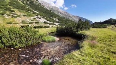 Bulgaristan 'ın Pirin Dağı' ndaki Banderitsa Nehri yakınlarındaki inanılmaz manzara