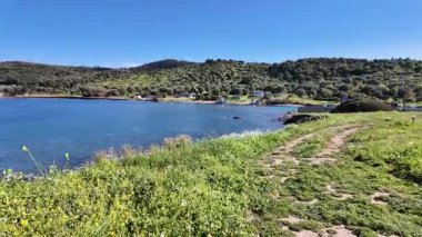 Kassandra kıyı şeridi Xina, Chalkidiki, Orta Makedonya, Yunanistan