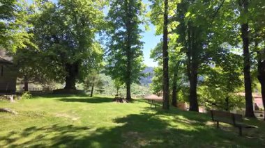 Yunanistan 'ın Epirus Bölgesi' nin Ioannina kenti yakınlarındaki Metsovo köyünün yaylı manzarası