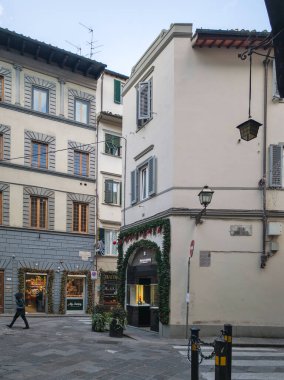 FLORENCE, İTALYA - 05 Aralık 2024: Floransa, Toskana Bölgesi, İtalya 'nın Eski Kenti Panorama