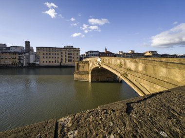 FLORENCE, İTALYA - 05 Aralık 2024: Floransa, Toskana Bölgesi, İtalya 'nın Eski Kenti Panorama