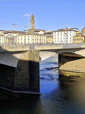FLORENCE, İTALYA - 05 Aralık 2024: Floransa, Toskana Bölgesi, İtalya 'nın Eski Kenti Panorama