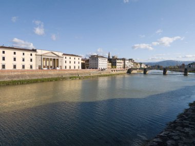 FLORENCE, İTALYA - 05 Aralık 2024: Floransa, Toskana Bölgesi, İtalya 'nın Eski Kenti Panorama