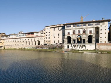 FLORENCE, İTALYA - 05 Aralık 2024: Floransa, Toskana Bölgesi, İtalya 'nın Eski Kenti Panorama