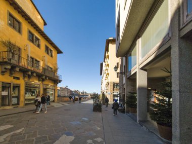 FLORENCE, İTALYA - 05 Aralık 2024: Floransa, Toskana Bölgesi, İtalya 'nın Eski Kenti Panorama