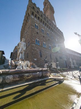 FLORENCE, İTALYA - 05 Aralık 2024: Floransa, Toskana Bölgesi, İtalya 'nın Eski Kenti Panorama