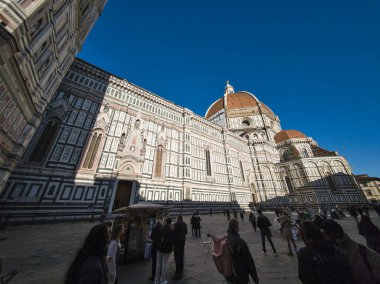 FLORENCE, İTALYA - 05 Aralık 2024: Floransa, Toskana Bölgesi, İtalya 'nın Eski Kenti Panorama