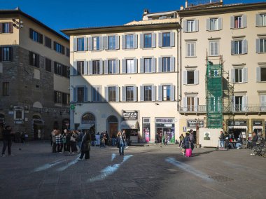 FLORENCE, İTALYA - 05 Aralık 2024: Floransa, Toskana Bölgesi, İtalya 'nın Eski Kenti Panorama