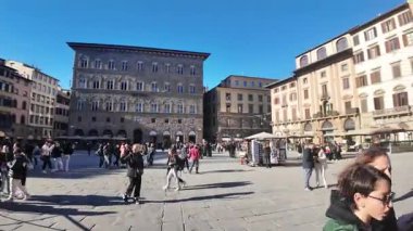 FLORENCE, İTALYA - 05 Aralık 2024: Floransa, Toskana Bölgesi, İtalya 'nın Eski Kenti Panorama