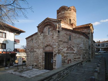 NESEBAR, BULGARIA - 14 ARALIK 2024: Bulgaristan 'ın Burgaz Bölgesi' nin Nessebar kentinin Şaşırtıcı Panoraması