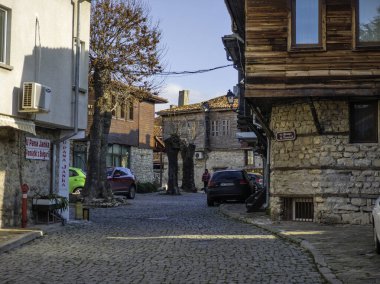 NESEBAR, BULGARIA - 14 ARALIK 2024: Bulgaristan 'ın Burgaz Bölgesi' nin Nessebar kentinin Şaşırtıcı Panoraması