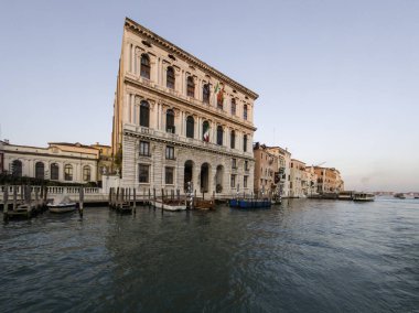 Venedik, Veneto Bölgesi, İtalya 'da Büyük Kanal Panoraması