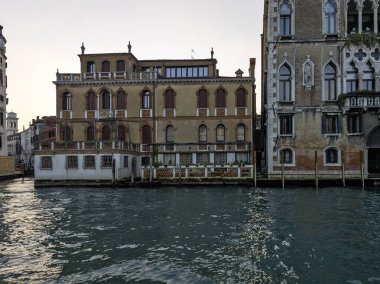 Venedik, Veneto Bölgesi, İtalya 'da Büyük Kanal Panoraması