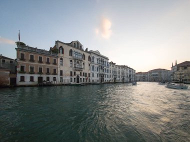 Venedik, Veneto Bölgesi, İtalya 'da Büyük Kanal Panoraması