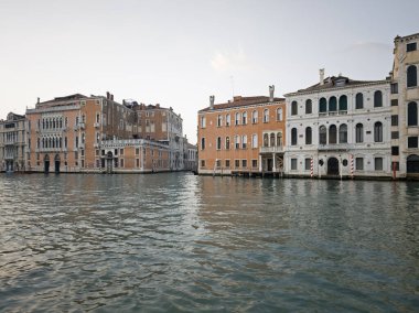 Venedik, Veneto Bölgesi, İtalya 'da Büyük Kanal Panoraması