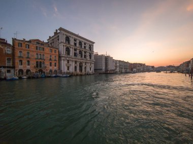 Venedik, Veneto Bölgesi, İtalya 'da Büyük Kanal Panoraması