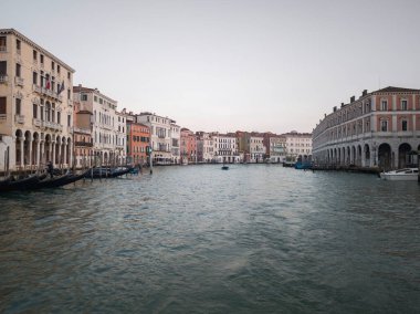 Venedik, Veneto Bölgesi, İtalya 'da Büyük Kanal Panoraması