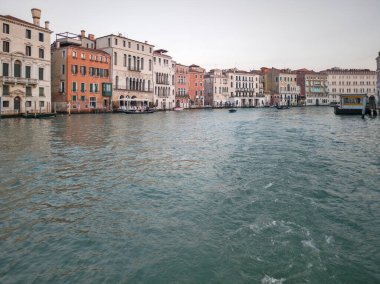 Venedik, Veneto Bölgesi, İtalya 'da Büyük Kanal Panoraması