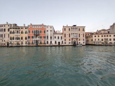 Venedik, Veneto Bölgesi, İtalya 'da Büyük Kanal Panoraması