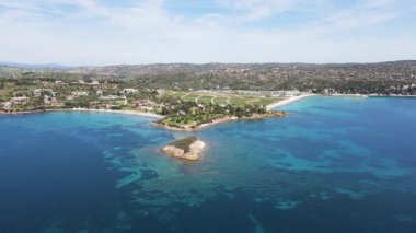 Kastri Sahili yakınlarındaki Sithonia kıyı şeridi, Chalkidiki, Orta Makedonya, Yunanistan