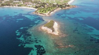 Kastri Sahili yakınlarındaki Sithonia kıyı şeridi, Chalkidiki, Orta Makedonya, Yunanistan