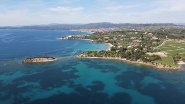 Kastri Sahili yakınlarındaki Sithonia kıyı şeridi, Chalkidiki, Orta Makedonya, Yunanistan