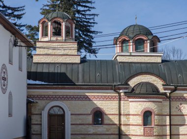 Orthodox Divotino Monastery dedicated to Holy Trinity at Lyulin Mountain, Sofia City Region, Bulgaria clipart