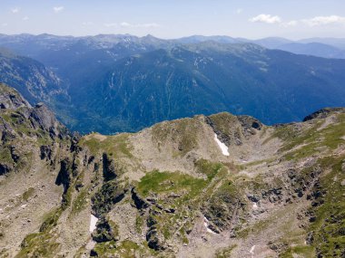 Aerial summer view of Rila Mountain near Malyovitsa peak, Bulgaria