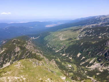 Aerial summer view of Rila Mountain near Malyovitsa peak, Bulgaria