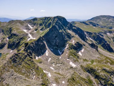 Aerial summer view of Rila Mountain near Malyovitsa peak, Bulgaria