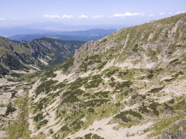 Aerial summer view of Rila Mountain near Malyovitsa peak, Bulgaria