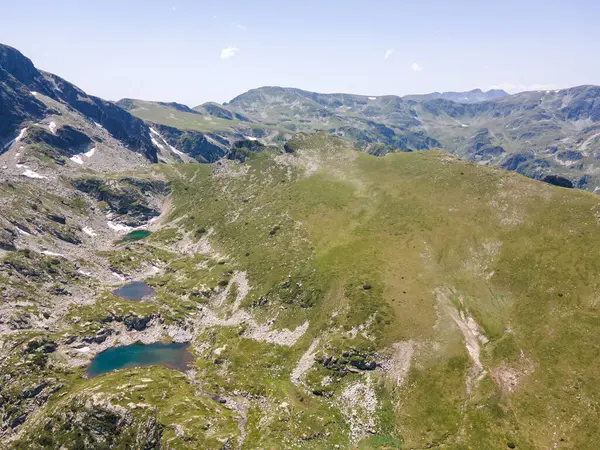 Aerial summer view of Rila Mountain near Malyovitsa peak, Bulgaria