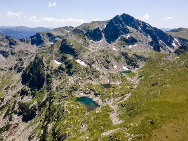 Aerial summer view of Rila Mountain near Malyovitsa peak, Bulgaria