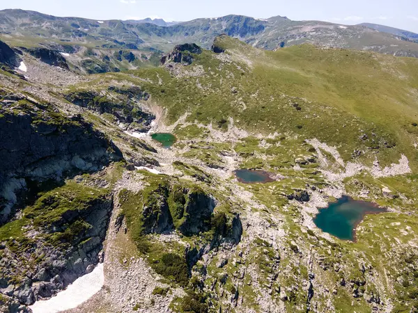 Aerial summer view of Rila Mountain near Malyovitsa peak, Bulgaria