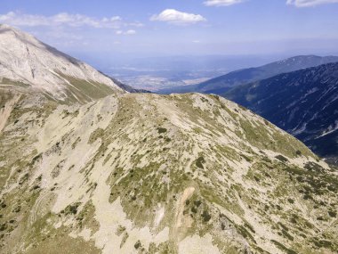 Bulgaristan 'ın Banderitsa Bölgesi yakınlarındaki Pirin Dağı' nın şaşırtıcı hava manzarası