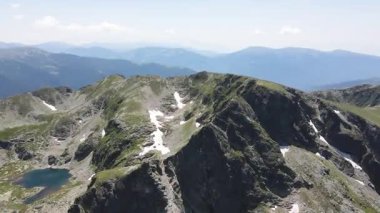 Aerial summer view of Rila Mountain near Malyovitsa peak, Bulgaria