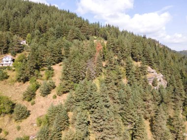 Bulgaristan 'ın Filibe Bölgesi, Otantik 19. yüzyıl evleriyle Sitovo Köyü' nün inanılmaz manzarası