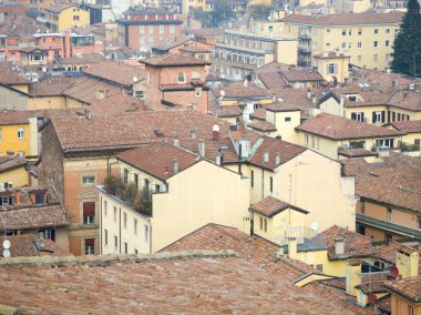 Bologna şehir merkezi Panorama, Emilia-Romagna, İtalya