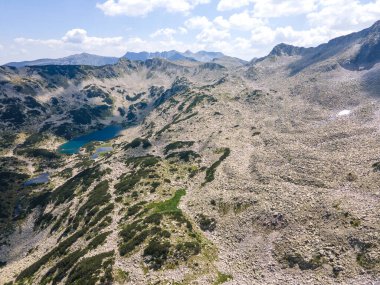 Bulgaristan 'ın Banderitsa Bölgesi yakınlarındaki Pirin Dağı' nın şaşırtıcı hava manzarası